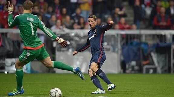Fernando Torres, ante el Bayern de Múnich. 
