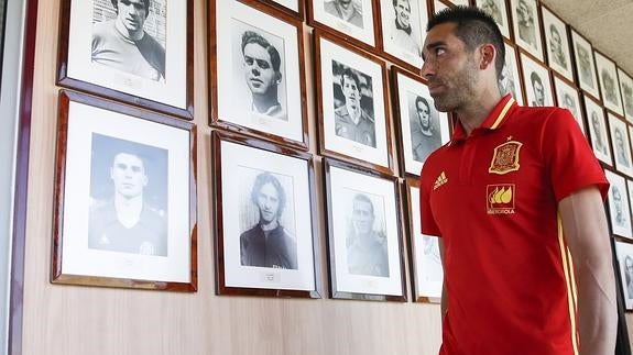 Bruno Soriano, en la ciudad deportiva de Las Rozas. 