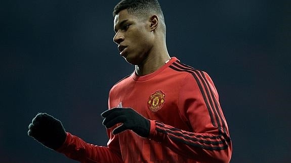 Marcus Rashford, jugador del Manchester United. 