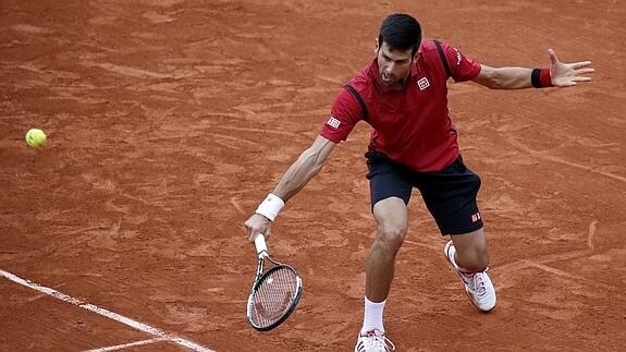 Djokovic, durante el partido de cuartos de final. 
