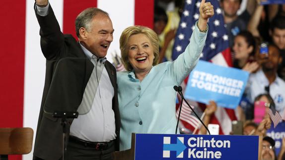 Kaine y Clinton.