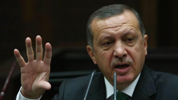 Recep Tayyip Erdogan, presidente turco, durante un discurso.