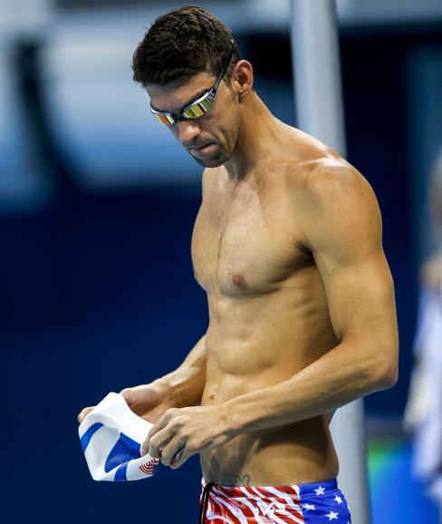 Phelps, durante un entrenamiento. 