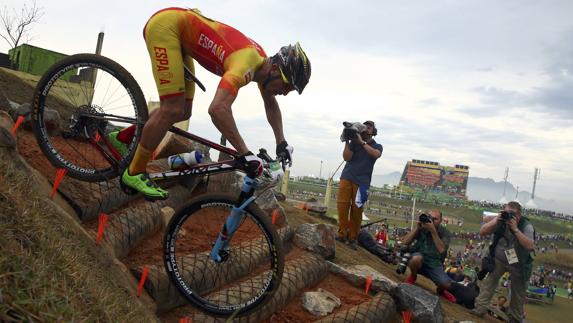 Coloma, durante la carrera. 