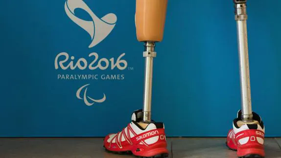 Fotografía de una prótesis usada en los Juegos Paralímpicos. 