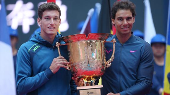 Pablo Carreño y Rafael Nadal. 