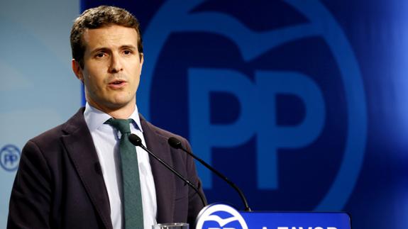 El vicesecretario de Comunicación del PP, Pablo Casado.