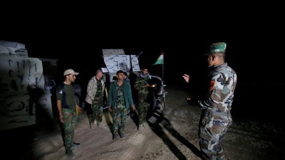 Militares se preparan para la ofensiva armada en Mosul.