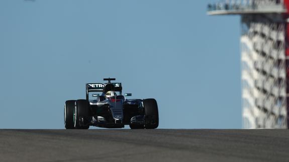 Hamilton, en los entrenamientos libres. 