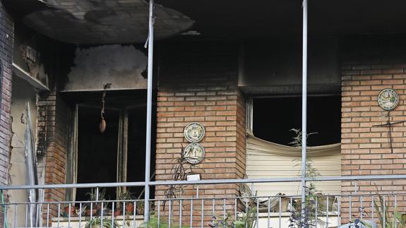 Estado de la vivienda tras el incendio