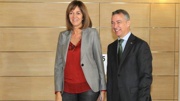 Idoia Mendia e Iñigo Urkullu. 