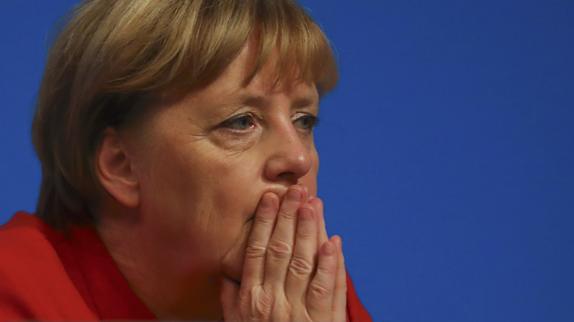 Angela Merkel, este martes en Essen.