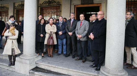 La concentración que ha tenido lugar esta mañana en Mora.