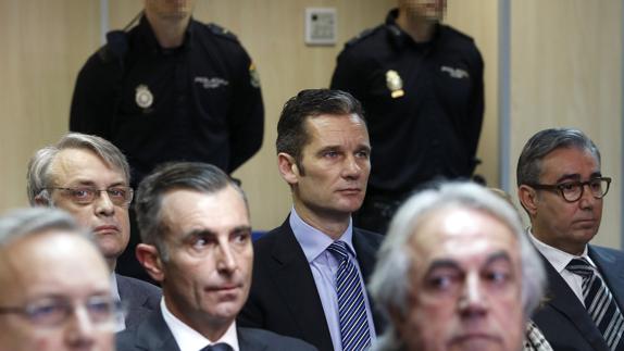 Iñaki Urdangarin durante el juicio.