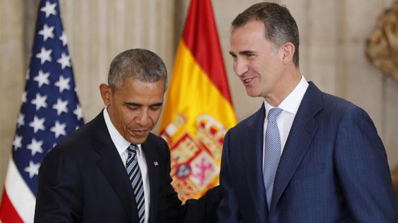Obama y Felipe VI, durante su encuentro en Madrid en julio pasado. 