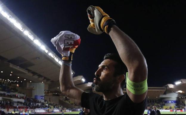 Buffon, en un partido de esta temporada. 