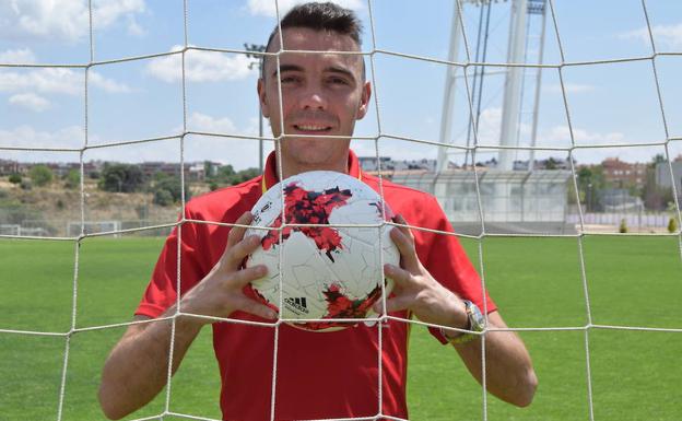 Iago Aspas, en la Ciudad del Fútbol de Las Rozas. 