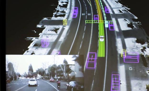 Una prueba de coches autónomos en circulación.