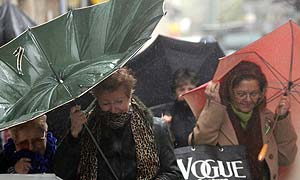 Las previsiones apuntan a que las lluvias continuarán toda la semana. :: CARLOS MORET