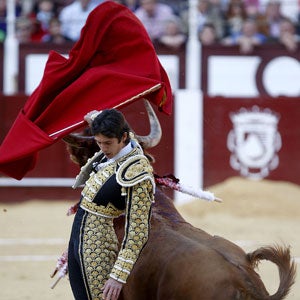 Sebastián Castella, esta tarde en La Malagueta. :: EFE