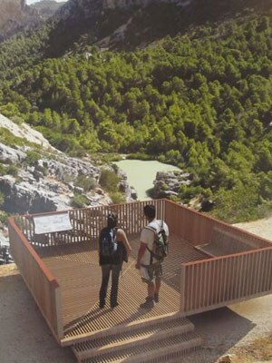 Recreación del proyecto en el Caminito del Rey.