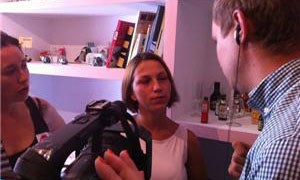 Rebeca Heredia atiende a los medios. / Rossel Aparicio