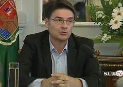 El vicedecano del Colegio de Arquitectos de Málaga, Francisco Sarabia, hoy en rueda de prensa. Vídeo: Carlos Bueno
