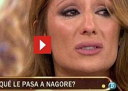 Nagore lloró en el plató del 'Deluxe' al hablar de Sofía Cristo.:: Telecinco