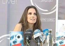 Nuria Fergó en la presentación hoy del  musical infantil 'Lucía, la Maga'.:: Vídeo R. Aparicio / Carlos Bueno