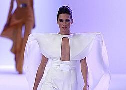 Nieves Álvarez, ayer en la Semana de la Moda de París