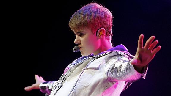 Justin Bieber, en uno de sus conciertos.