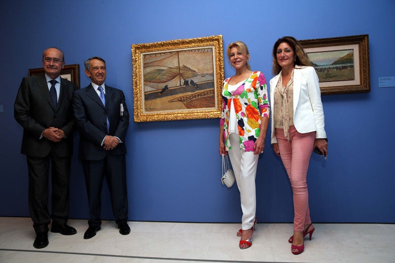 Carmen Thyssen ha asistido a la muestra junto a las autoridades locales y repreesntantes del museo.