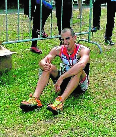 Ruzafa, tras ganar la carrera de Suiza. 