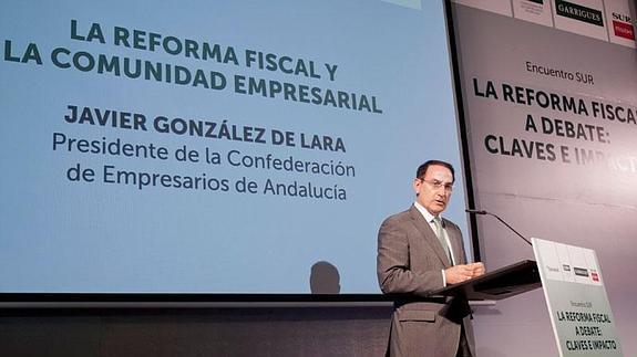 Javier González de Lara, durante su intervención en el foro.