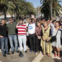 Los actores, en Nerja en 2011 por el 30 aniversario de la serie  