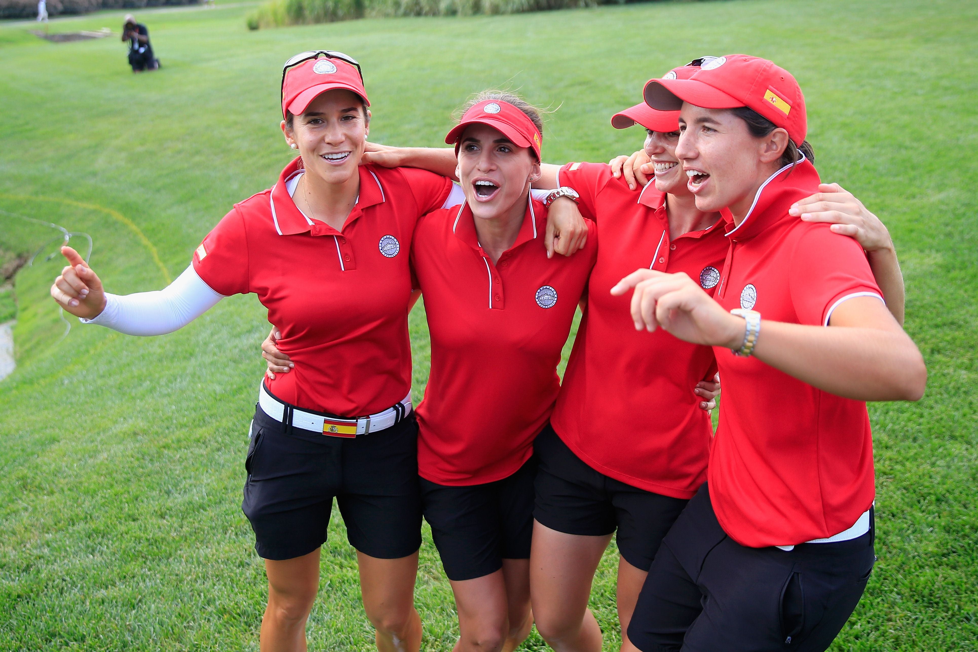 Muñoz, Mozo, Recari y Ciganda celebran la victoria en el International Crown