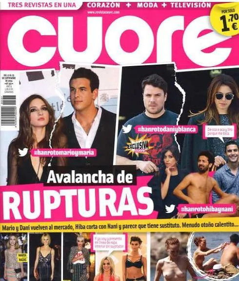 María Castro sale en la portada de Cuore.