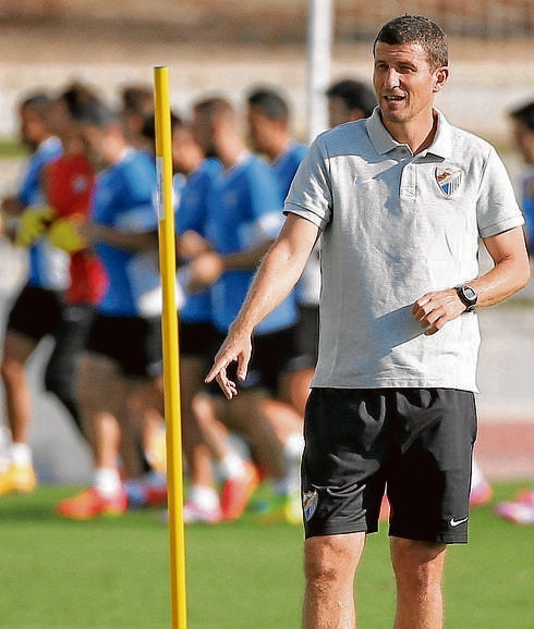 Gracia, durante el entrenamiento de ayer. 