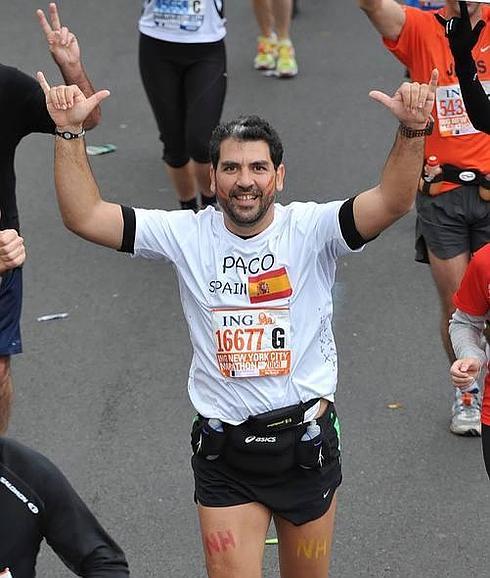 Paco Roncero, en el maratón de Nueva York de 2009, su estreno en la larga distancia.