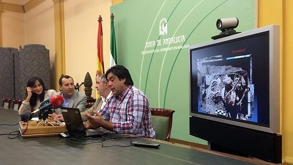 Jurado, Ruiz Espejo, Naranjo y Fernández, esta mañana. 