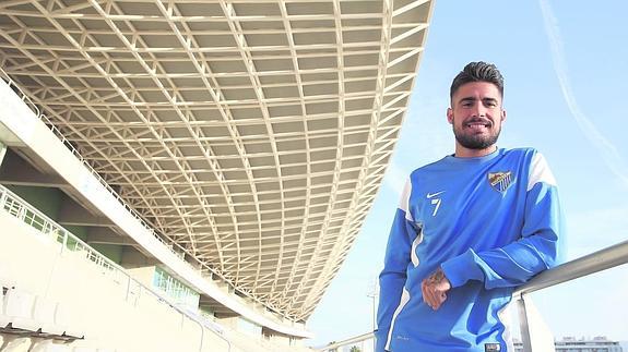 Samu, en la mañana de ayer en el estadio de atletismo.