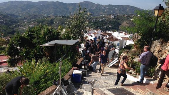 Rodaje esta mañana el casco histórico. 