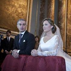 Los contrayentes se casaron el sábado en la parroquia de Santo Domingo de Valencia. 