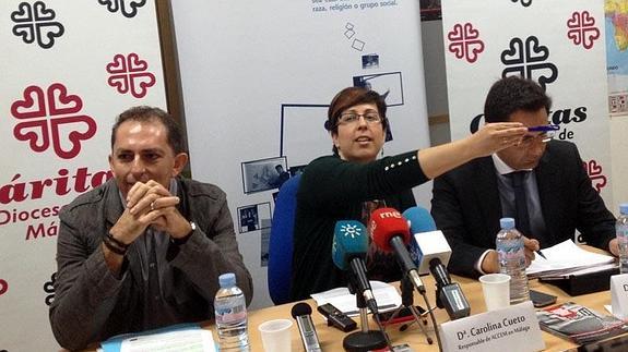 Francisco Javier Jiménez, Carolina Cueto y Francisco Pomares, esta mañana. 