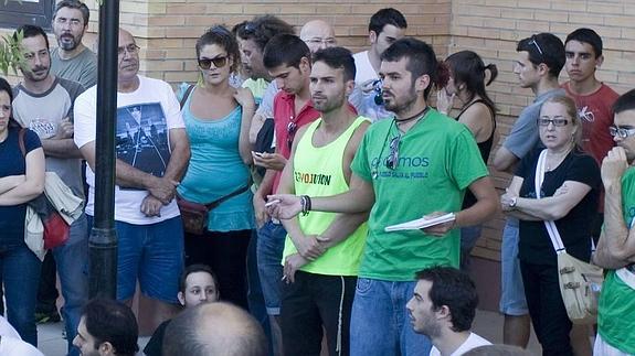 Primera reunión de Podemos en Málaga.
