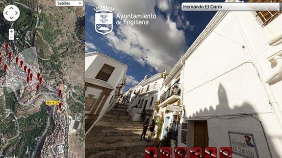Lanzan una web que permite realizar una visita virtual en 360 grados a Frigiliana