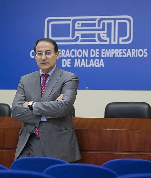 Javier González de Lara, en el salón de actos de la CEM.