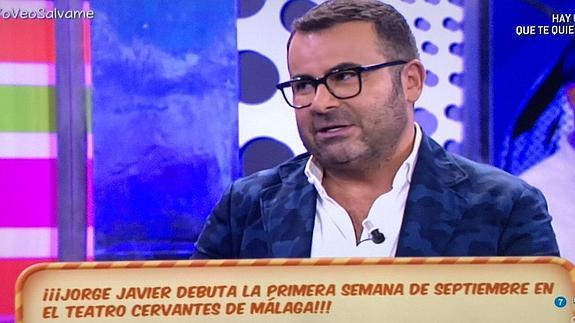 Jorge Javier Vázquez, hoy en el anuncio de su debut como actor. 