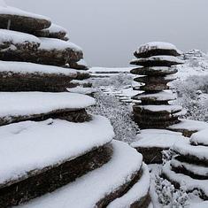  El Torcal presentaba este aspecto tras las nevadas de los últimos días. 