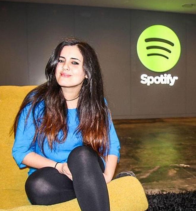 Rocío Guerrero, en las oficinas Spotify en Nueva York. :: 